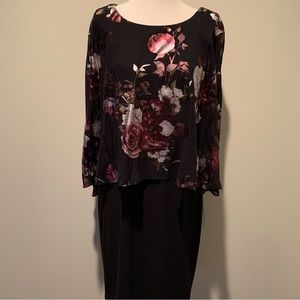Ignite Evenings cape dress. Size 10. New with tags.